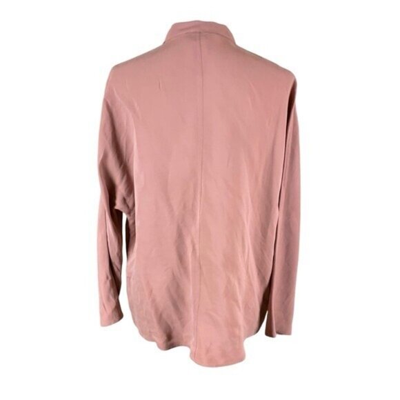 Club Monaco XL Blush Pink Tie Neck Blouse Long Sleeve Minimalist Chic Workwear - Picture 4 of 6